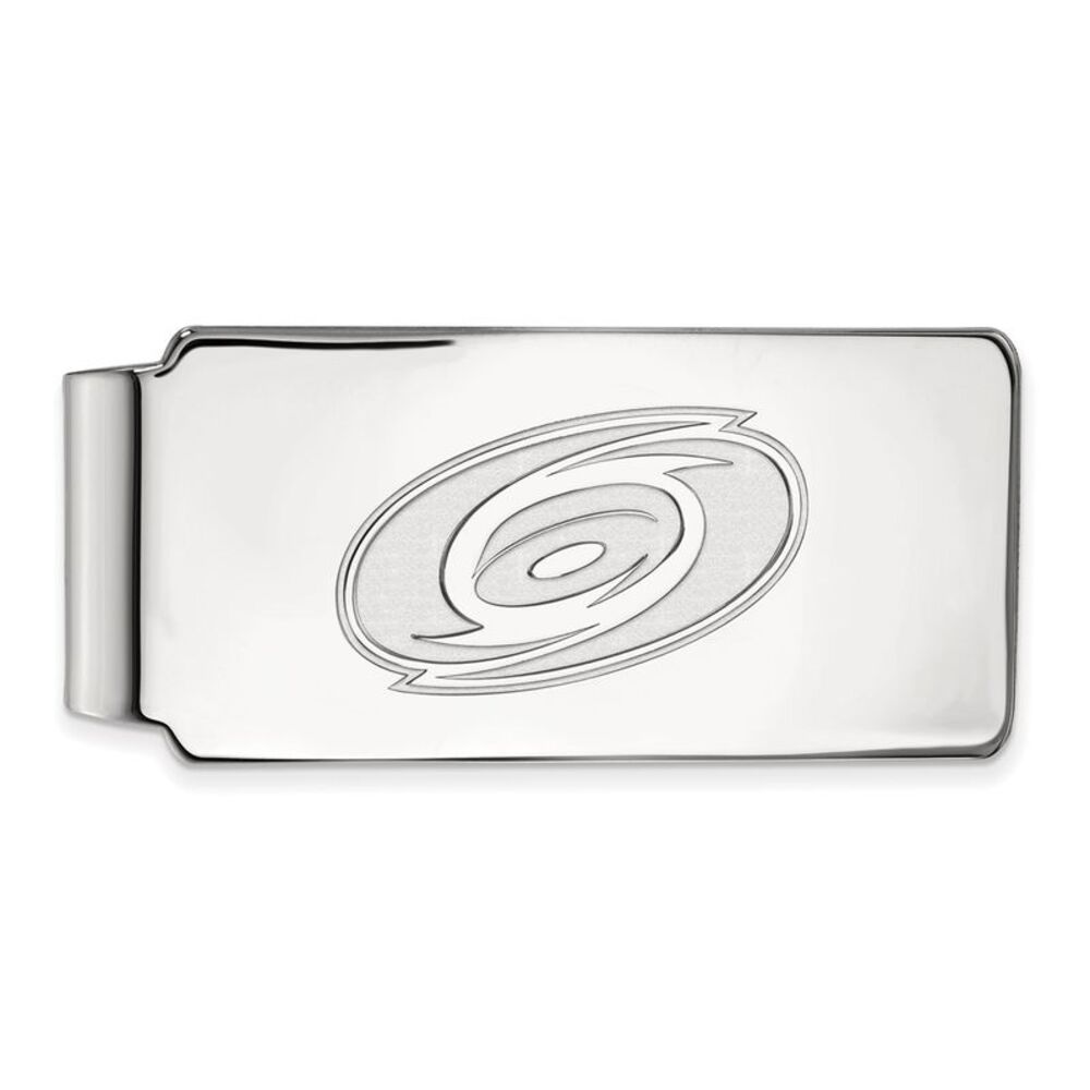 10k White Gold NHL Carolina Hurricanes Money Clip